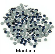 Montana okrągłym płaskim powrót Hot Fix hurtownia żelaza na gorąco naprawić Crystal Rhinestone